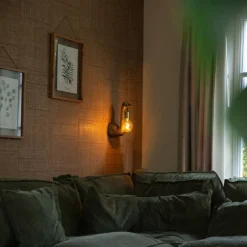 QAZQA Vintage Wandlampe Messing - Kamelvogel