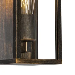 QAZQA Vintage Wandleuchte Antikgold 26 cm IP44 - Charlois