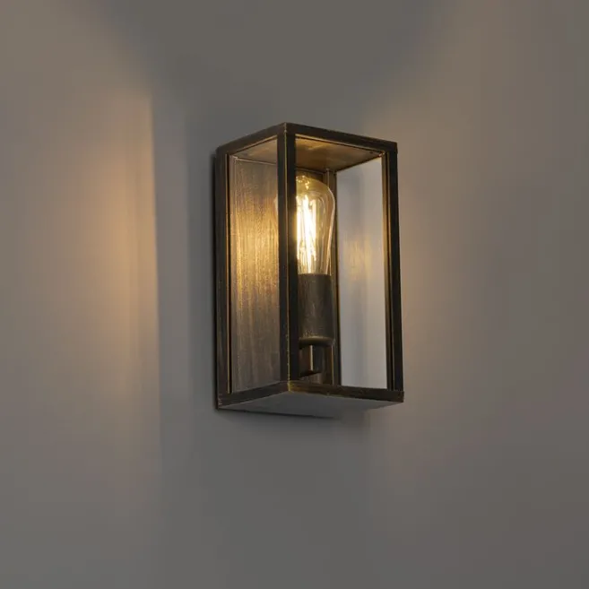 QAZQA Vintage Wandleuchte Antikgold 26 cm IP44 - Charlois