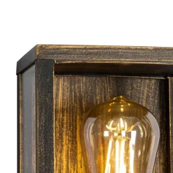 QAZQA Vintage Wandleuchte Antikgold 26 cm IP44 - Charlois