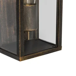 QAZQA Vintage Wandleuchte Antikgold 26 cm IP44 - Charlois