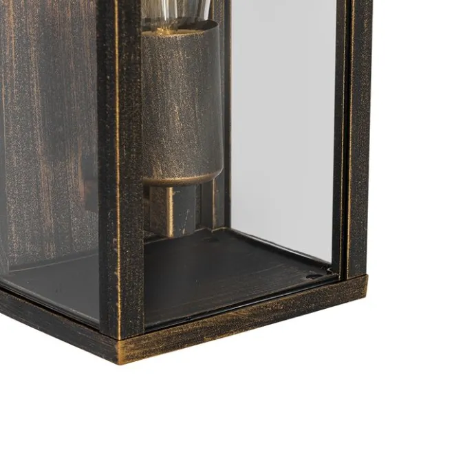 QAZQA Vintage Wandleuchte Antikgold 26 cm IP44 - Charlois