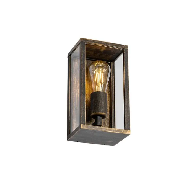 QAZQA Vintage Wandleuchte Antikgold 26 cm IP44 - Charlois