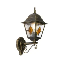 QAZQA Vintage-Wandlaterne für den Außenbereich, antikgolden – Antigua Up