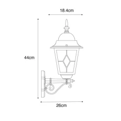 QAZQA Vintage-Wandlaterne für den Außenbereich, antikgolden – Antigua Up