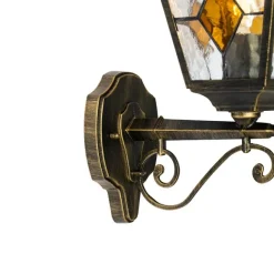 QAZQA Vintage-Wandlaterne für den Außenbereich, antikgolden – Antigua Up