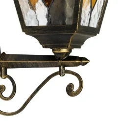 QAZQA Vintage-Wandlaterne für den Außenbereich, antikgolden – Antigua Up