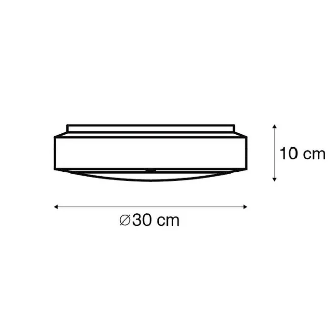 QAZQA Wand- und Deckenleuchte Dunkelgrau 2-flammig IP54 - Glow