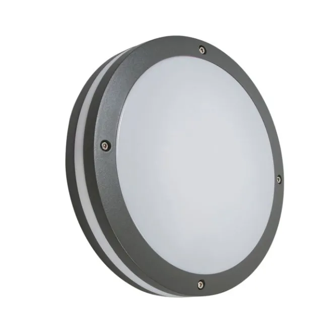 QAZQA Wand- und Deckenleuchte Dunkelgrau 2-flammig IP54 - Glow