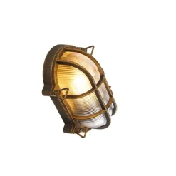 QAZQA Wand- und Deckenleuchte Gold / Messing oval IP44 - Noutica