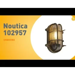 QAZQA Wand- und Deckenleuchte Gold / Messing oval IP44 - Noutica