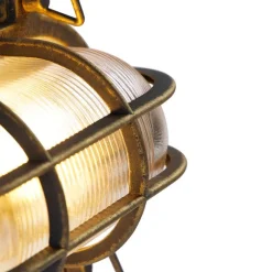 QAZQA Wand- und Deckenleuchte Gold / Messing oval IP44 - Noutica