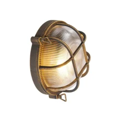 QAZQA Wand- und Deckenleuchte Gold / Messing rund IP44 - Noutica