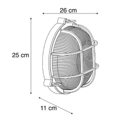 QAZQA Wand- und Deckenleuchte Gold / Messing rund IP44 - Noutica