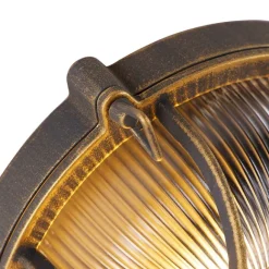 QAZQA Wand- und Deckenleuchte Gold / Messing rund IP44 - Noutica