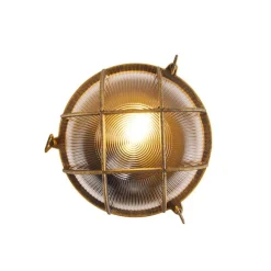 QAZQA Wand- und Deckenleuchte Gold / Messing rund IP44 - Noutica