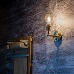 QAZQA Wandleuchte Gold mit Schalter 1 Licht - Combi