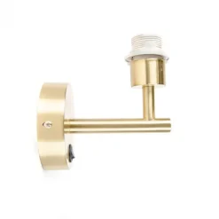 QAZQA Wandleuchte Gold mit Schalter 1 Licht - Combi