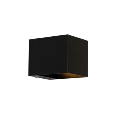 QAZQA Wandleuchte schwarz inkl. LED und Touchdimmer wiederaufladbar - Joris
