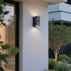 QAZQA Wandleuchte Schwarz Lux Sensor Magnetisch Inkl. LED Wiederaufladbar - Sandy