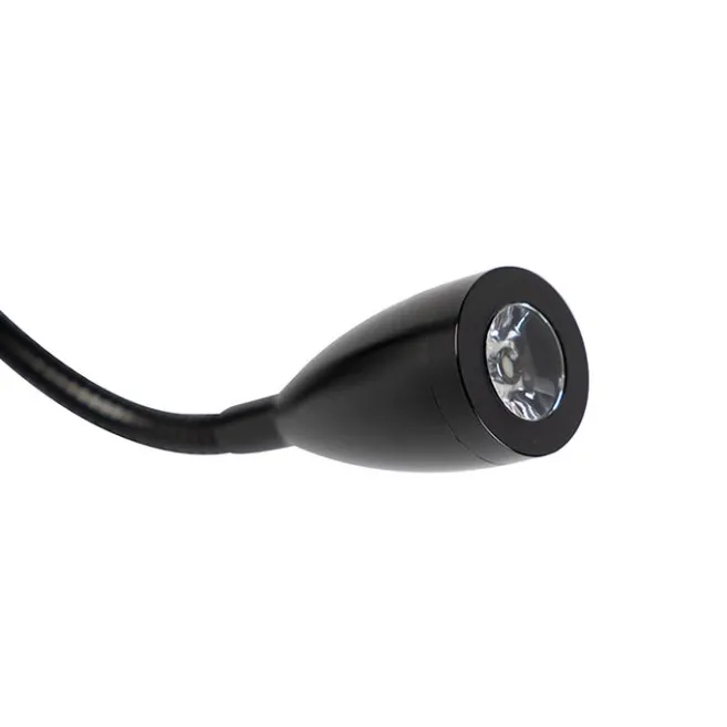 QAZQA Wandleuchte Schwarz mit grünem Samt-Schirm 18cm - Brescia