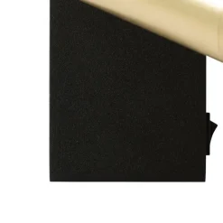 QAZQA Wandleuchte schwarz mit Gold verstellbar mit Schalter - Jeana Luxe