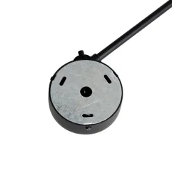 QAZQA Wandleuchte schwarz mit Schirm weiß 30 cm verstellbar - Blitz