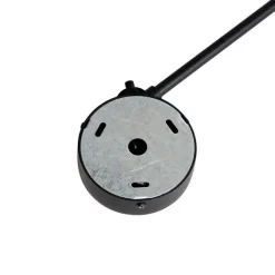 QAZQA Wandleuchte schwarz mit Veloursschirm schwarz 35 cm verstellbar - Blitz