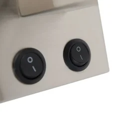 QAZQA Wandleuchte Stahl mit Flexarm und Schirm weiß 18 cm - Brescia Combi