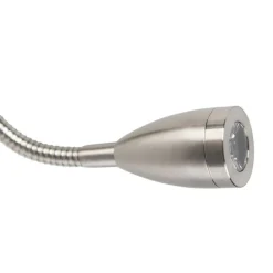 QAZQA Wandleuchte Stahl mit Flexarm und Schirm weiß 18 cm - Brescia Combi