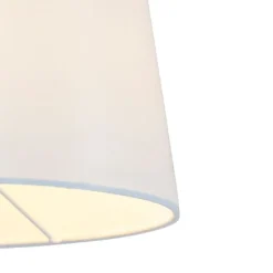 QAZQA Wandleuchte Stahl mit weißem Schirm und verstellbarem Arm - Ladas