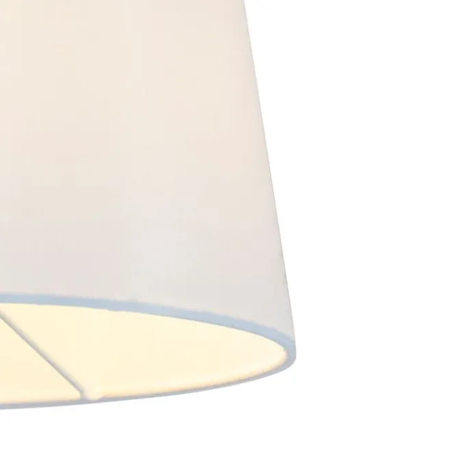 QAZQA Wandleuchte Stahl mit weißem Schirm und verstellbarem Arm - Ladas