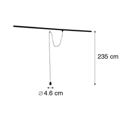 QAZQA Weiße Hängelampe für Schienensystem 1-phasig - Iconic Cavalux