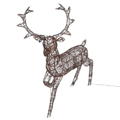 QAZQA Weihnachts Rentier Braun Rattan inkl. LED IP44 - Glossie