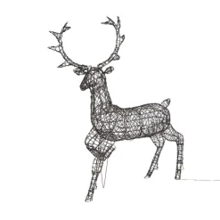 QAZQA Weihnachts Rentier Braun Rattan inkl. LED IP44 - Glossie