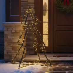 QAZQA Weihnachtsbaum Schwarz inkl. LED IP44 - Brilli