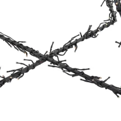 QAZQA Weihnachtsbaum Schwarz inkl. LED IP44 - Brilli