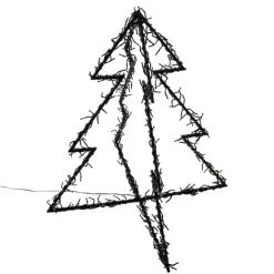 QAZQA Weihnachtsbaum Schwarz inkl. LED IP44 - Brilli