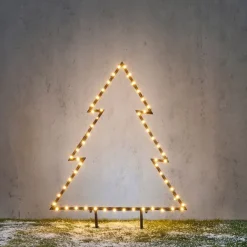 Luca Lighting Weihnachtsbaumstrahler schwarz 71cm inkl. LED IP44 mit Fernbedienung - Kas