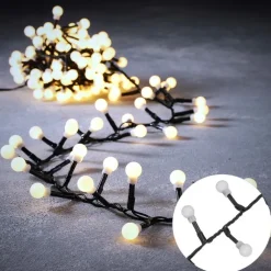 Luca Lighting Weihnachtsbeleuchtung grün mit 550 LEDs weiß 14m IP44 - Comet