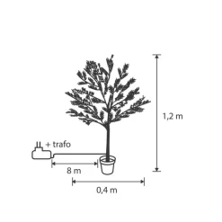 Luca Lighting Weihnachts-Bodenleuchte Baum 120cm inkl. LED mit Timer IP44 - Fuyu
