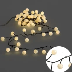 QAZQA Weihnachts-Lichterkette grün mit 70 weißen LEDs 3,5m IP20 - Dasher