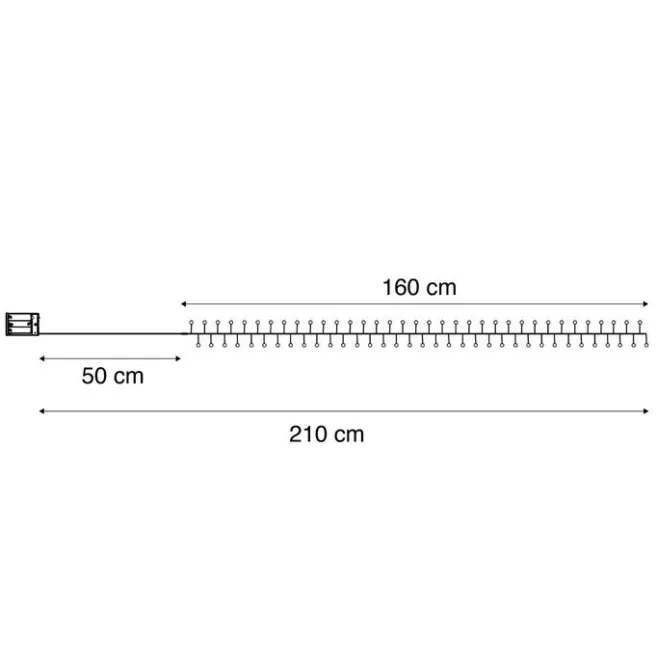 QAZQA Weihnachts-Lichterkette grün mit 70 weißen LEDs 3,5m IP20 - Dasher