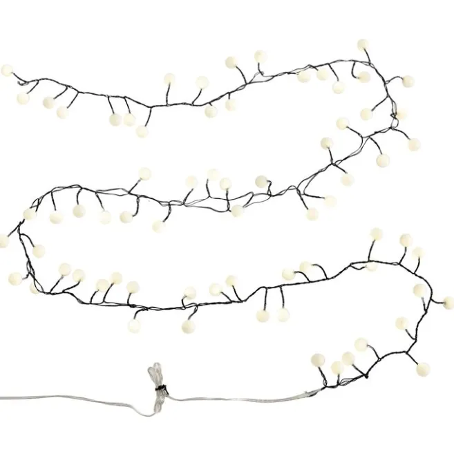 QAZQA Weihnachts-Lichterkette grün mit 70 weißen LEDs 3,5m IP20 - Dasher