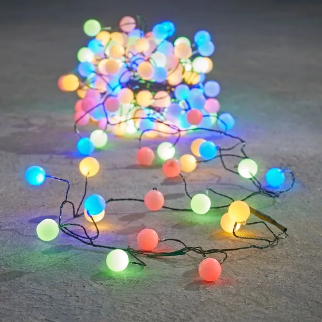 Luca Lighting Weihnachts-Lichterkette grün mit 200 LEDs Multicolor 5m IP44 - Dasher