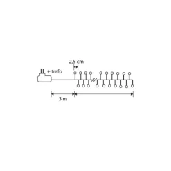 Luca Lighting Weihnachts-Lichterkette grün mit 200 LEDs Multicolor 5m IP44 - Dasher