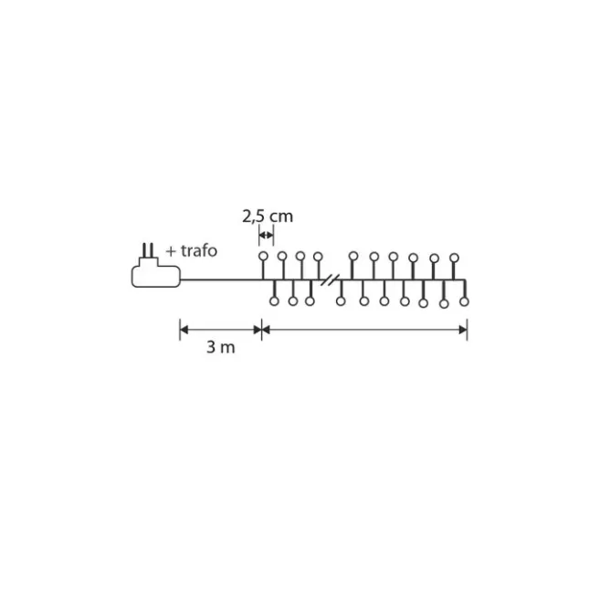Luca Lighting Weihnachts-Lichterkette grün mit 200 LEDs Multicolor 5m IP44 - Dasher