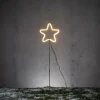 Luca Lighting Weihnachts-Neon-Bodenspot Gelber Stern inkl. LED mit Timer IP44 - Fura