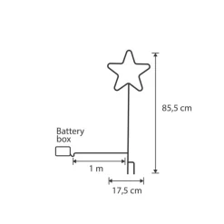 Luca Lighting Weihnachts-Neon-Bodenspot Gelber Stern inkl. LED mit Timer IP44 - Fura