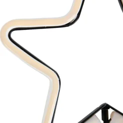 Luca Lighting Weihnachts-Neon-Bodenspot Gelber Stern inkl. LED mit Timer IP44 - Fura